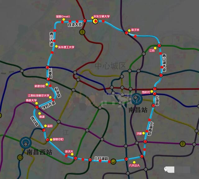 南昌地铁规划图2030终极版（南昌地铁5号线最新规划图）